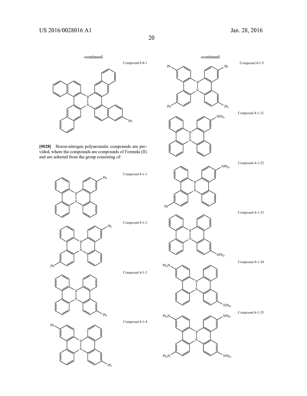 BORON-NITROGEN POLYAROMATIC COMPOUNDS AND THEIR USE IN OLEDS - diagram, schematic, and image 25