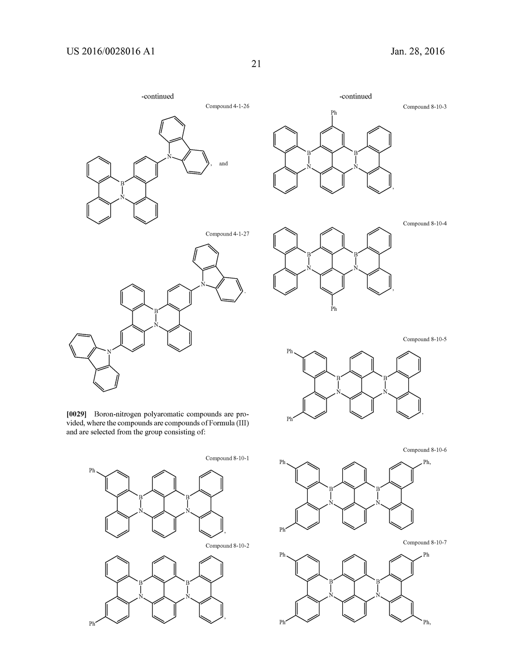 BORON-NITROGEN POLYAROMATIC COMPOUNDS AND THEIR USE IN OLEDS - diagram, schematic, and image 26