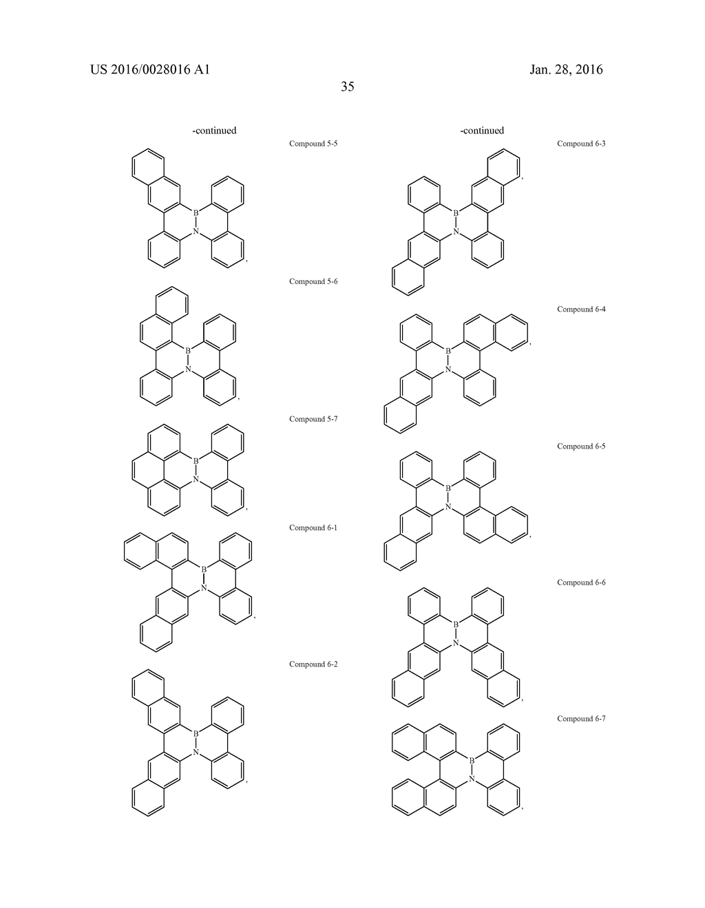 BORON-NITROGEN POLYAROMATIC COMPOUNDS AND THEIR USE IN OLEDS - diagram, schematic, and image 40