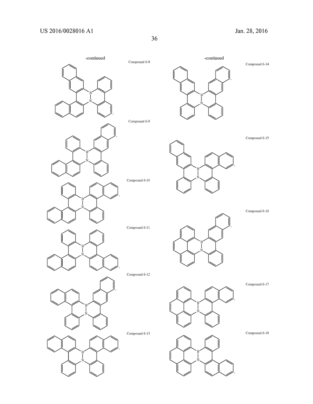 BORON-NITROGEN POLYAROMATIC COMPOUNDS AND THEIR USE IN OLEDS - diagram, schematic, and image 41