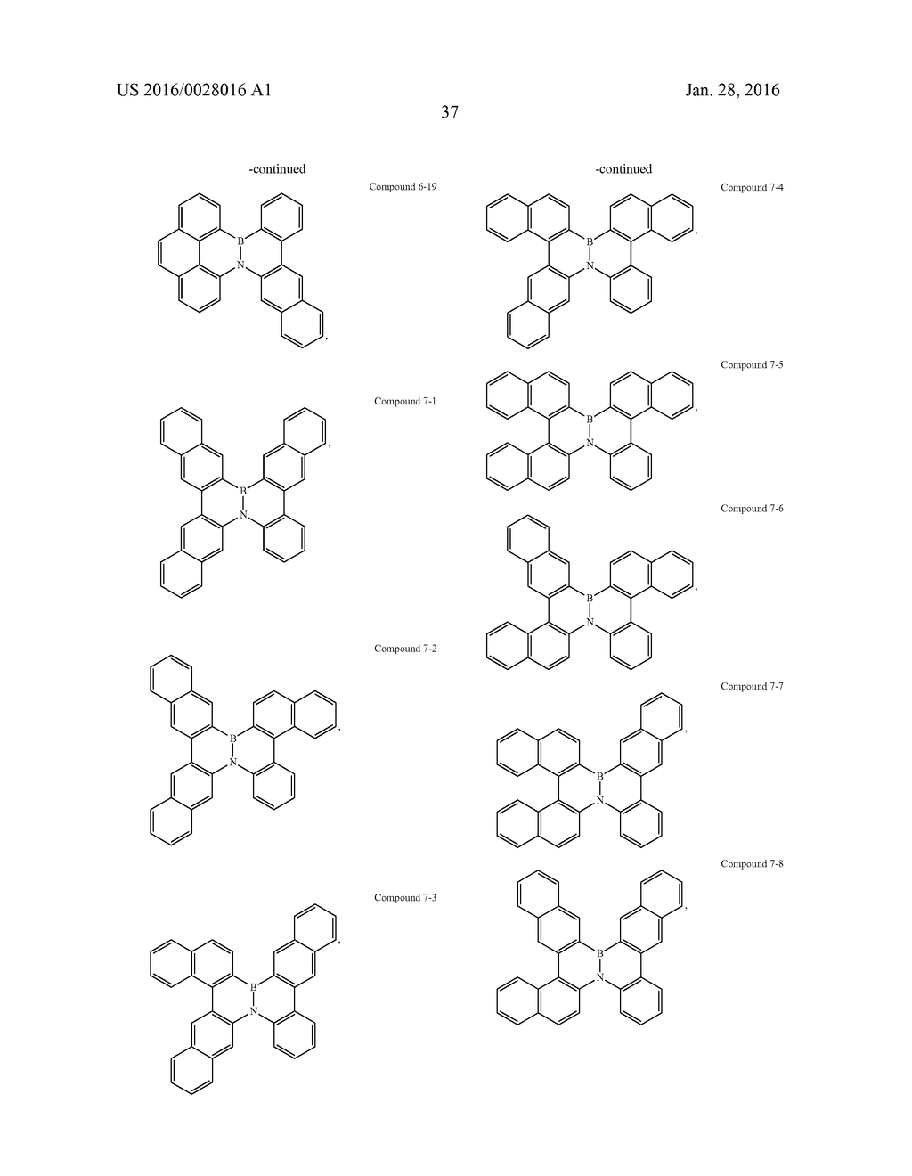 BORON-NITROGEN POLYAROMATIC COMPOUNDS AND THEIR USE IN OLEDS - diagram, schematic, and image 42