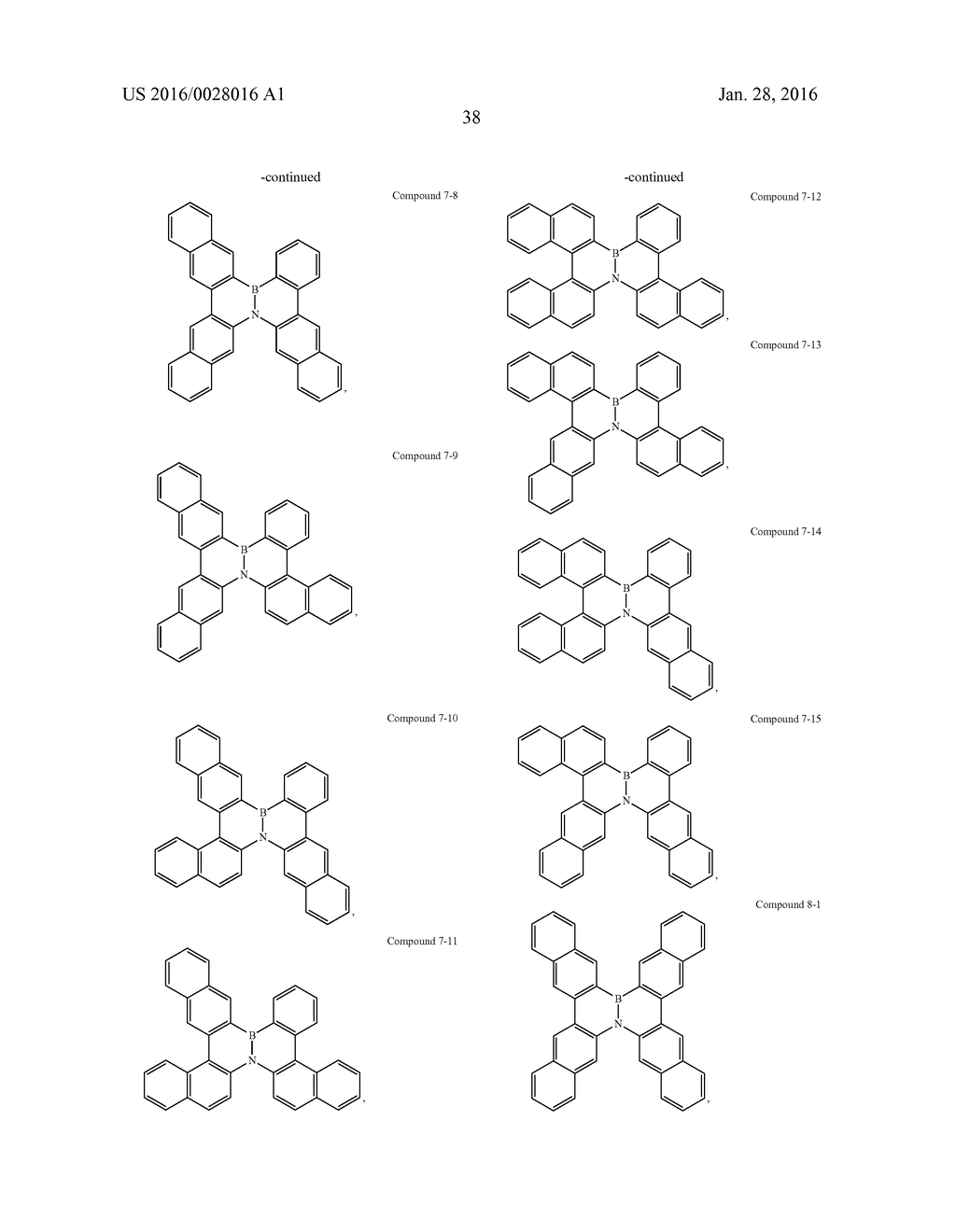 BORON-NITROGEN POLYAROMATIC COMPOUNDS AND THEIR USE IN OLEDS - diagram, schematic, and image 43