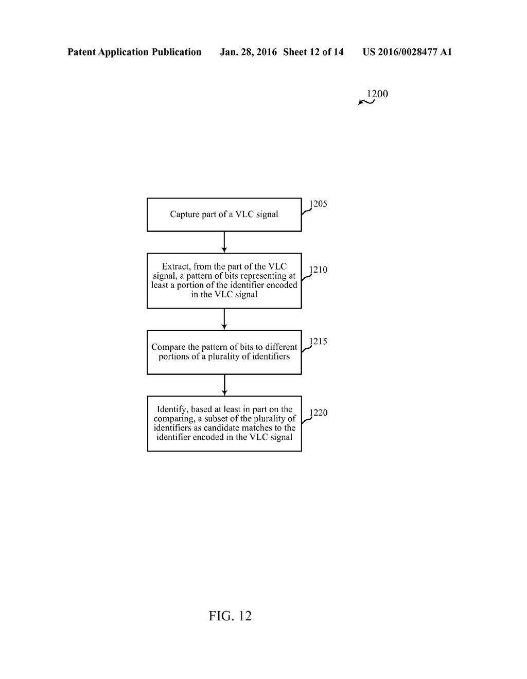 DERIVATION OF AN IDENTIFIER ENCODED IN A VISIBLE LIGHT COMMUNICATION     SIGNAL - diagram, schematic, and image 13