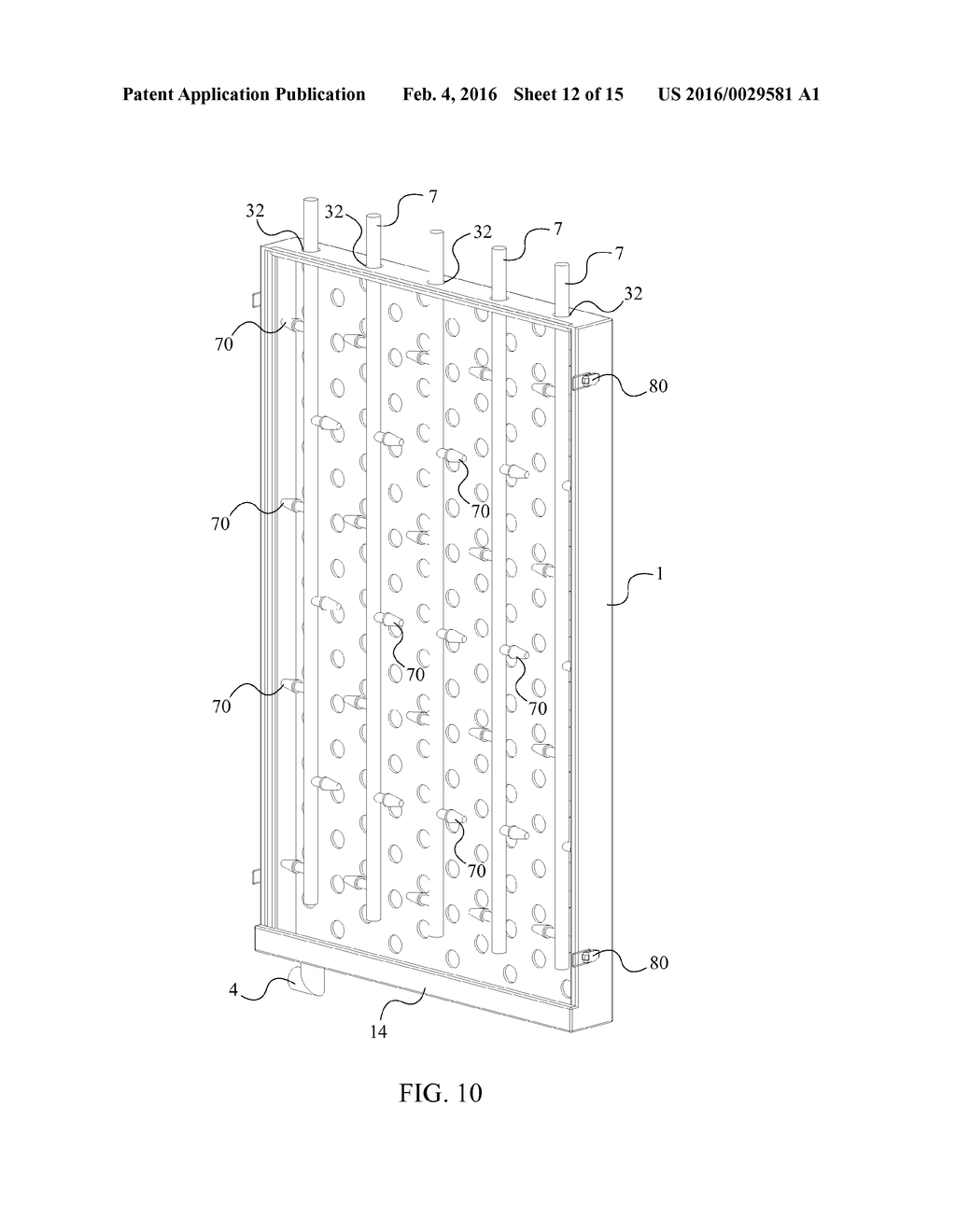 Vertical Aeroponic Plant Growing Enclosure with Support Structure - diagram, schematic, and image 13