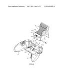 HANDHELD GAME CONTROLLER ASSEMBLY ADAPTED TO COMBINE WITH VARIOUS PORTABLE     ELECTRONIC DEVICES diagram and image
