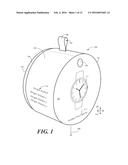 CYLINDRICAL CONTAINER WITH SIDE-MOUNT HANG TAB AND METHODS THEREFOR diagram and image