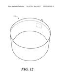 CYLINDRICAL CONTAINER WITH SIDE-MOUNT HANG TAB AND METHODS THEREFOR diagram and image