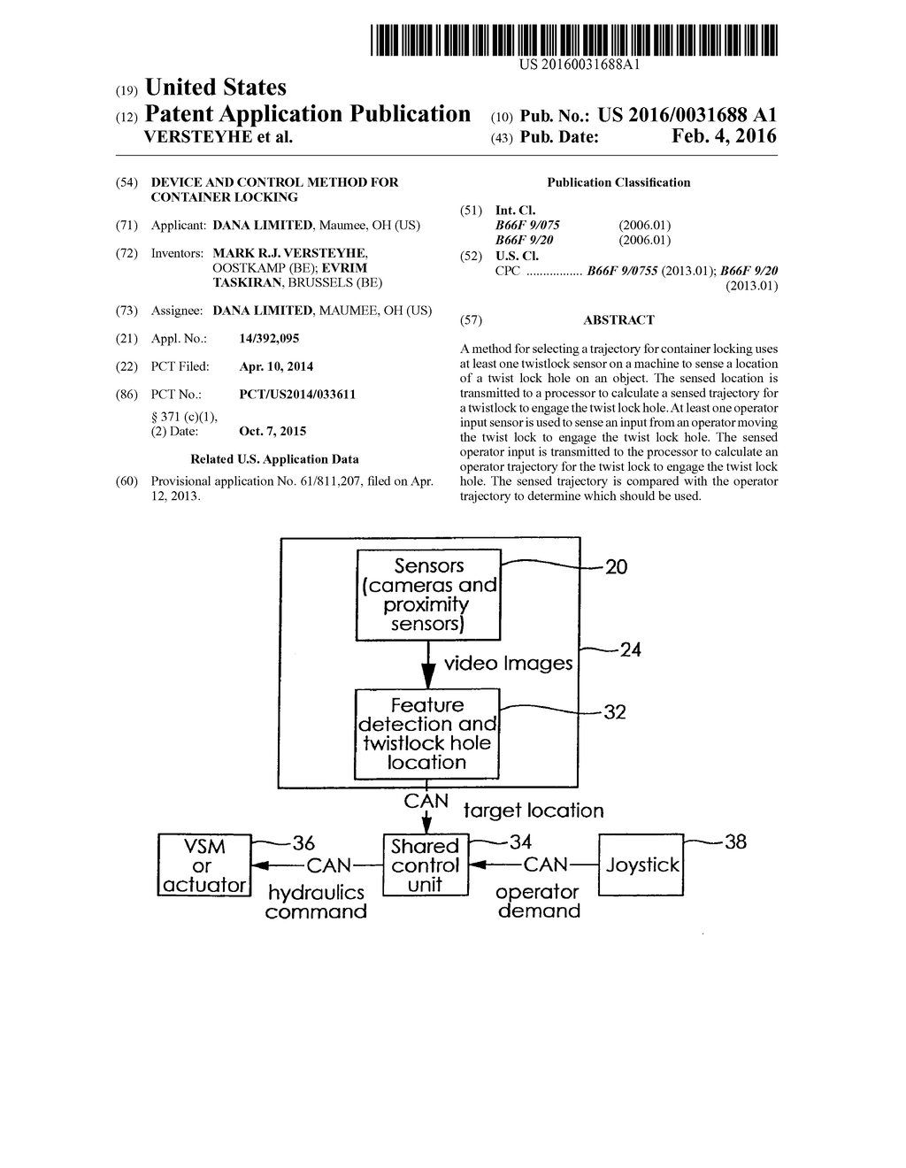 DEVICE AND CONTROL METHOD FOR CONTAINER LOCKING - diagram, schematic, and image 01