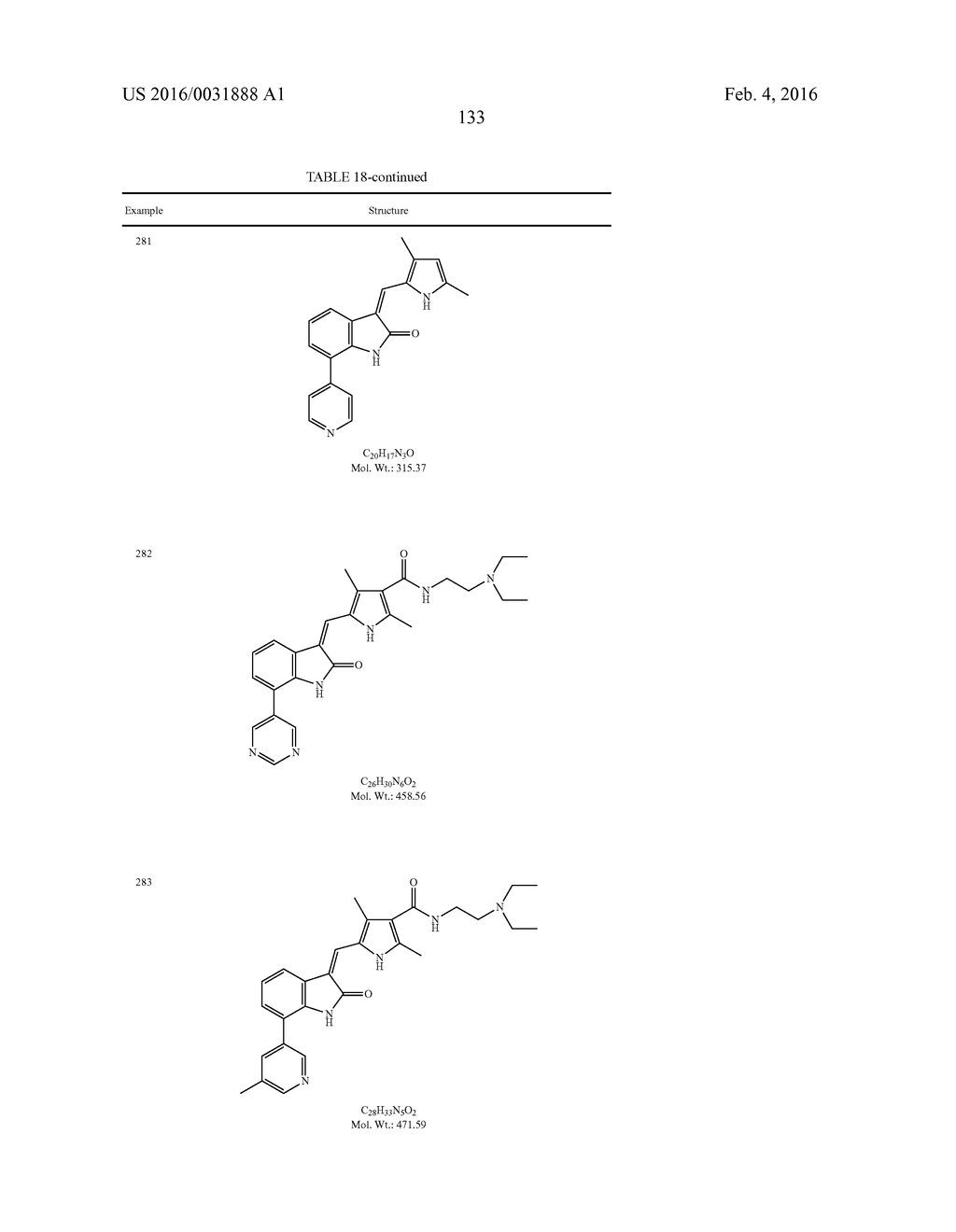 3-(ARYL OR HETEROARYL) METHYLENEINDOLIN-2-ONE DERIVATIVES AS INHIBITORS OF     CANCER STEM CELL PATHWAY KINASES FOR THE TREATMENT OF CANCER - diagram, schematic, and image 135