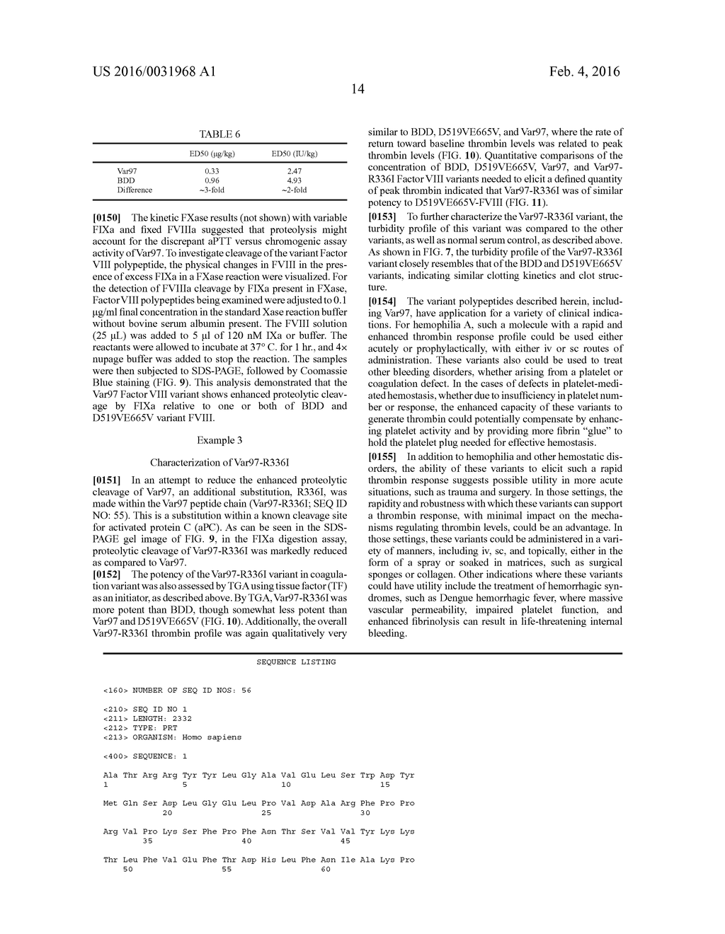 VARIANT FACTOR VIII POLYPEPTIDES AND METHODS OF THEIR PRODUCTION AND USE - diagram, schematic, and image 26