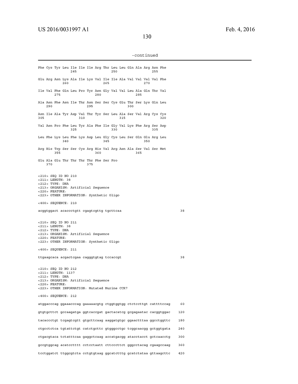 METHODS AND COMPOSITIONS RELATING TO ANTI-CCR7 ANTIGEN BINDING PROTEINS - diagram, schematic, and image 182