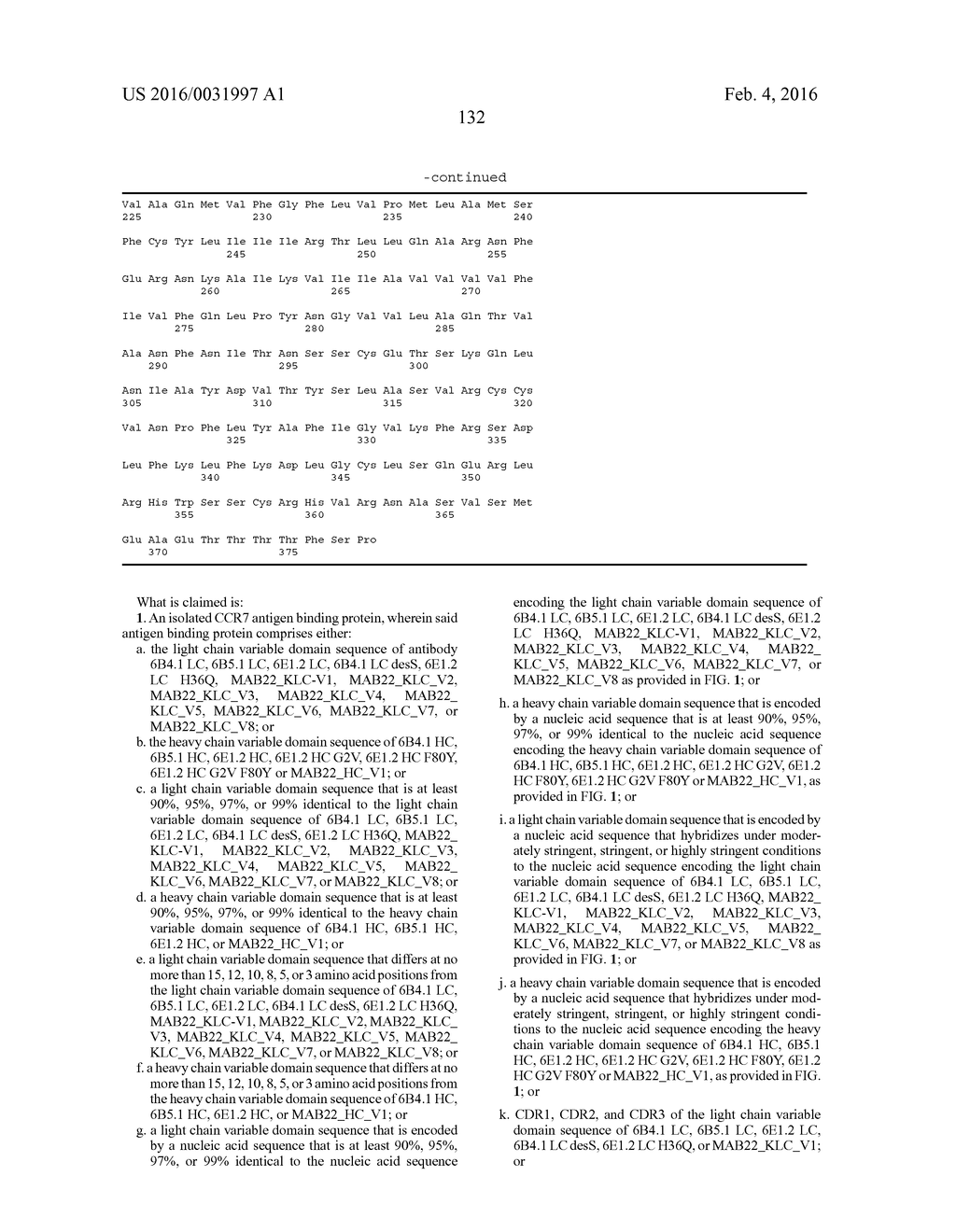 METHODS AND COMPOSITIONS RELATING TO ANTI-CCR7 ANTIGEN BINDING PROTEINS - diagram, schematic, and image 184