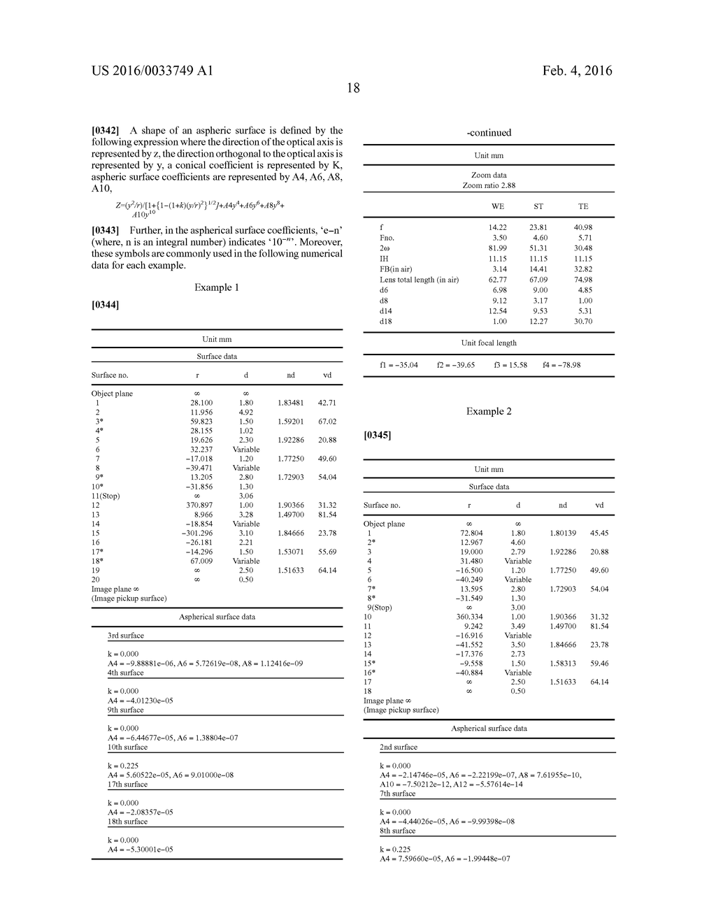 Zoom Lens and Image Pickup Apparatus Using the Same - diagram, schematic, and image 67