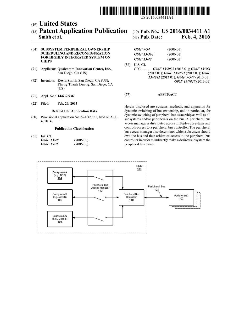 Subsystem Peripheral Ownership Scheduling and Reconfiguration for Highly     Integrated System on Chips - diagram, schematic, and image 01