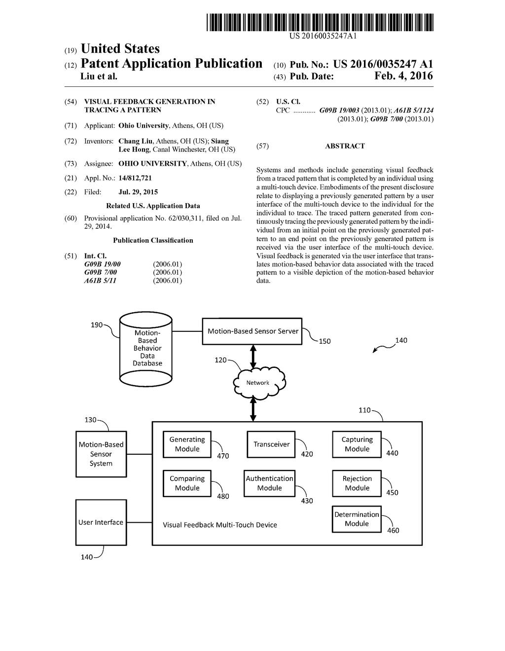 VISUAL FEEDBACK GENERATION IN TRACING A PATTERN - diagram, schematic, and image 01