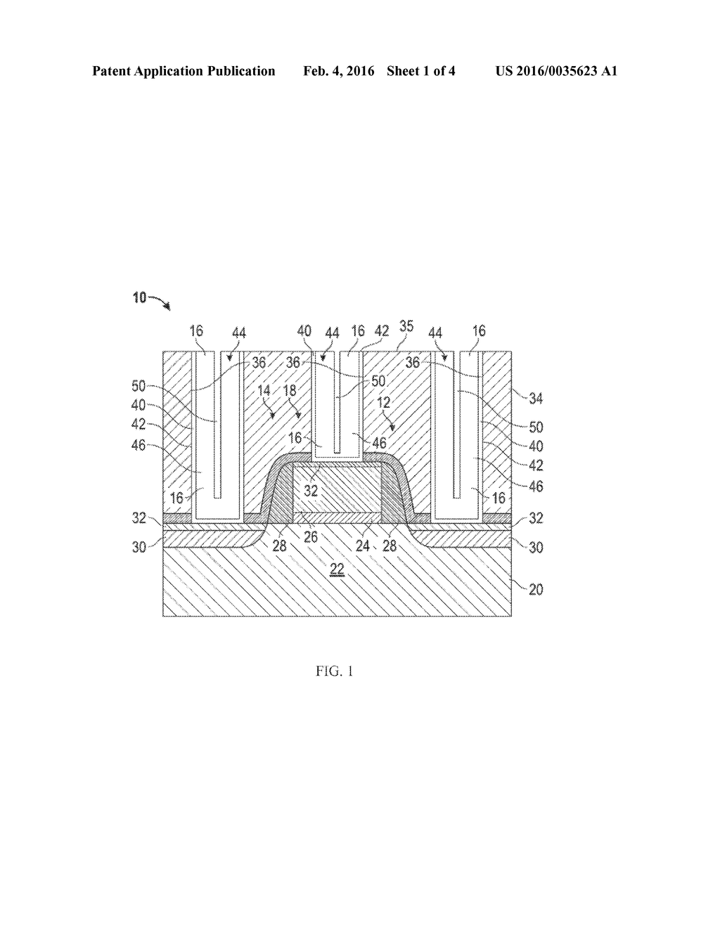 INTEGRATED CIRCUITS HAVING DEVICE CONTACTS AND METHODS FOR FABRICATING THE     SAME - diagram, schematic, and image 02