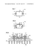 Encapsulated electronic chip device with mounting provision and externally     accessible electric connection structure diagram and image