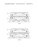 STACKED STRUCTURE OF SEMICONDUCTOR CHIPS HAVING VIA HOLES AND METAL BUMPS diagram and image