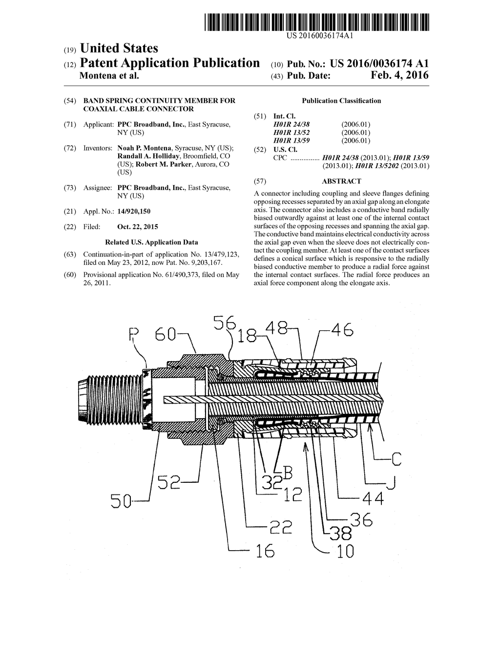 BAND SPRING CONTINUITY MEMBER FOR COAXIAL CABLE CONNECTOR - diagram, schematic, and image 01