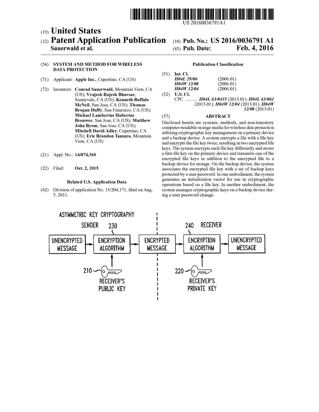 SYSTEM AND METHOD FOR WIRELESS DATA PROTECTION - diagram, schematic, and image 01