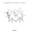 TABLE AND LECTERN FURNITURE SYSTEM diagram and image