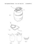 PLASTIC CONTAINER WITH CARRYING HANDLE diagram and image