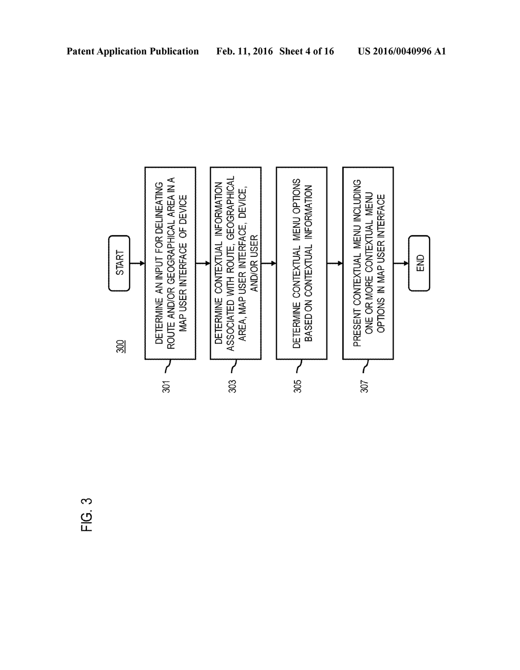 METHOD AND APPARATUS FOR PROVIDING A CONTEXTUAL MENU IN A MAP DISPLAY - diagram, schematic, and image 05
