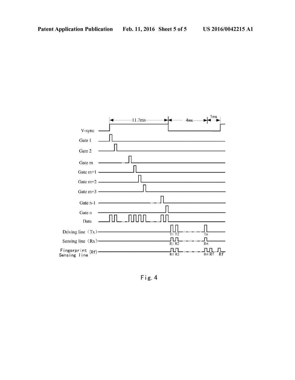 A FINGERPRINT RECOGNITION ELEMENT, A DISPLAY SCREEN AND A DISPLAY DEVICE - diagram, schematic, and image 06