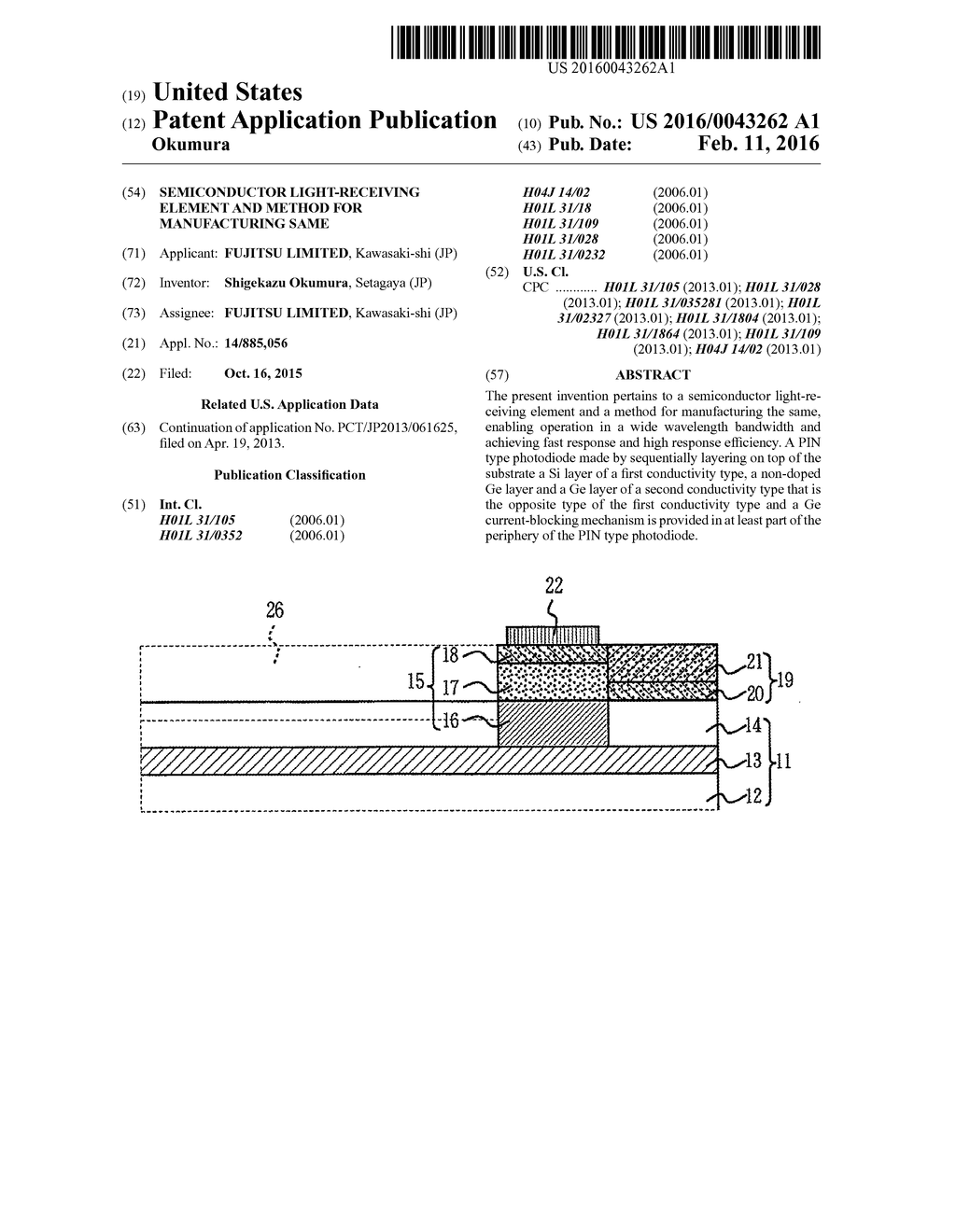 SEMICONDUCTOR LIGHT-RECEIVING ELEMENT AND METHOD FOR MANUFACTURING SAME - diagram, schematic, and image 01