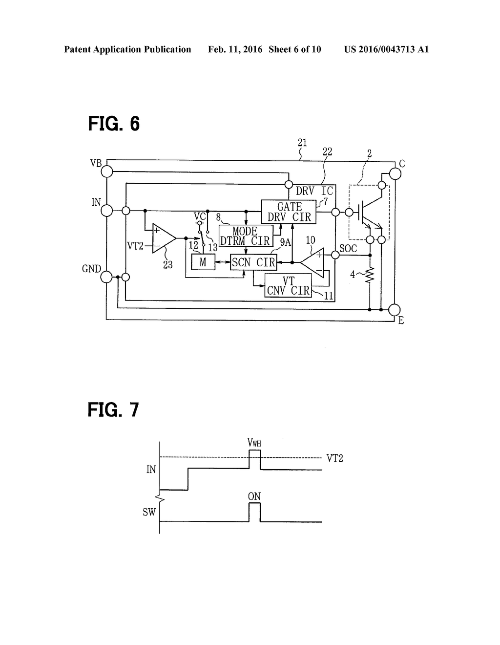 DRIVE CIRCUIT FOR SEMICONDUCTOR SWITCHING ELEMENT AND SEMICONDUCTOR     SWITCHING ELEMENT MODULE HAVING THE SAME - diagram, schematic, and image 07