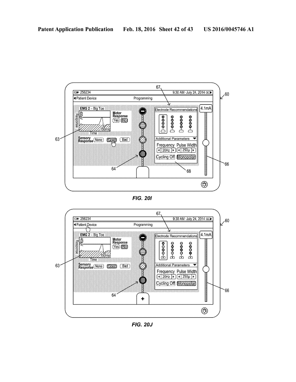 Integrated Electromyographic Clinician Programmer for Use with an     Implantable Neurostimulator - diagram, schematic, and image 43