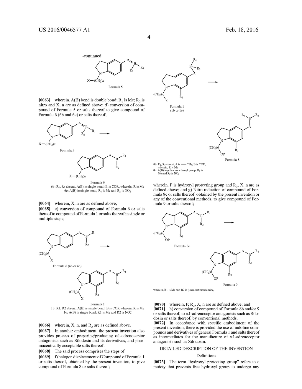 N-Haloalkylindoline Intermediates, Their Process And Use In Preparation of     Silodosin And its Derivatives - diagram, schematic, and image 05