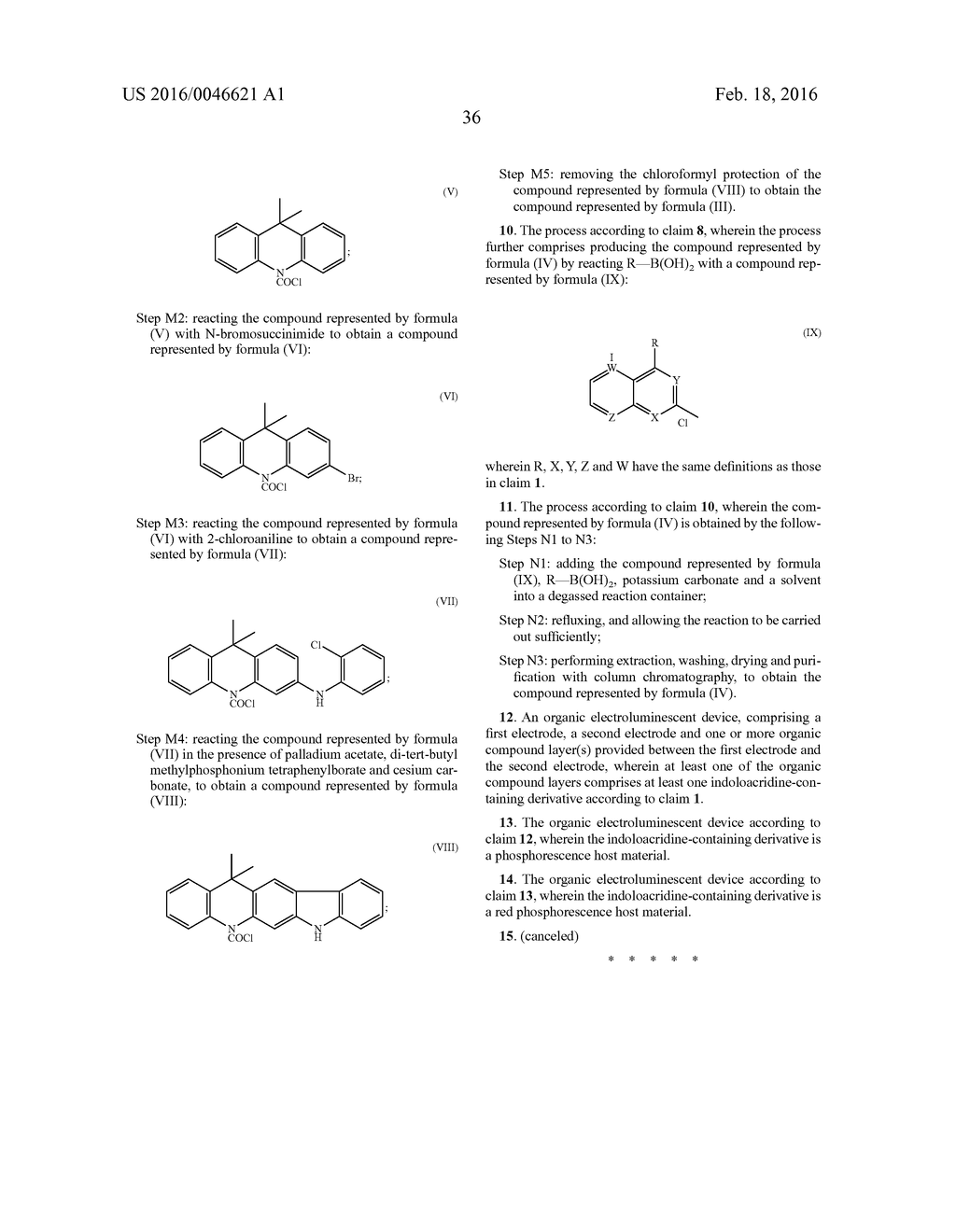 INDOLOACRIDINE-CONTAINING DERIVATIVE, PREPARATION PROCESS AND USE THEREOF,     AND ORGANIC LUMINESCENT DEVICE - diagram, schematic, and image 37