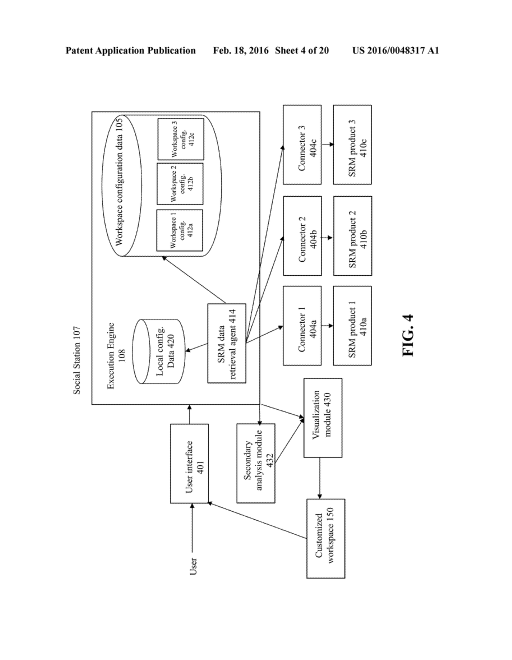 METHOD AND SYSTEM FOR IMPLEMENTING A CUSTOM WORKSPACE FOR A SOCIAL     RELATIONSHIP MANAGEMENT SYSTEM - diagram, schematic, and image 05