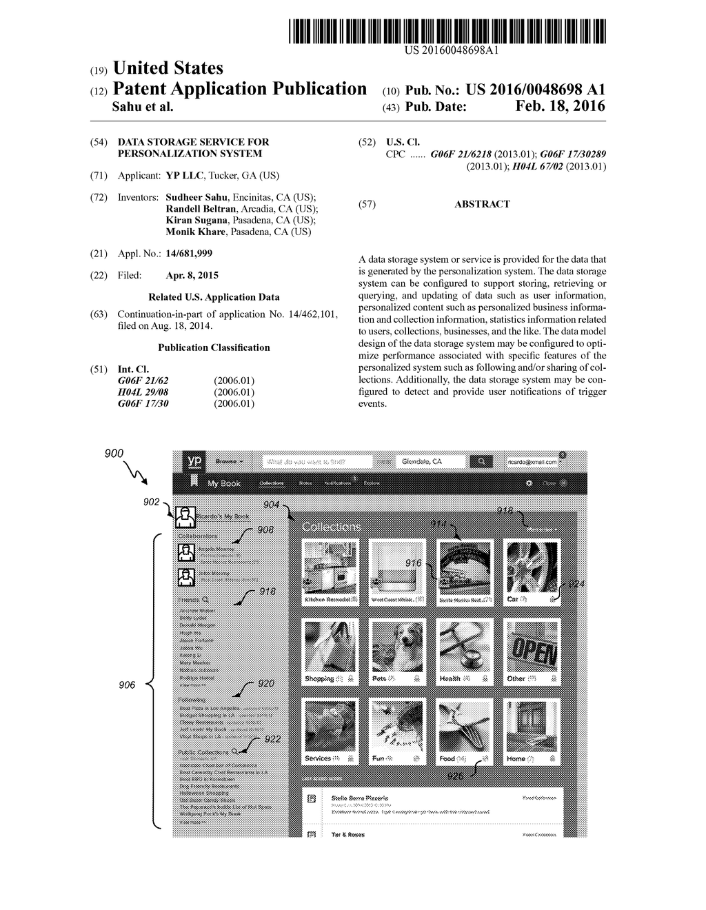 DATA STORAGE SERVICE FOR PERSONALIZATION SYSTEM - diagram, schematic, and image 01