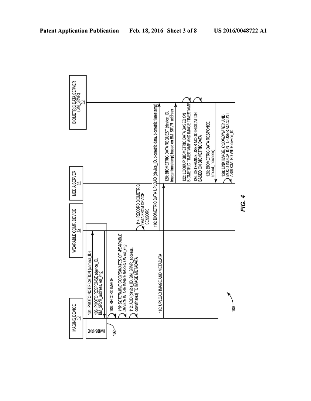 Embedding Biometric Data From a Wearable Computing Device in Metadata of a     Recorded Image - diagram, schematic, and image 04