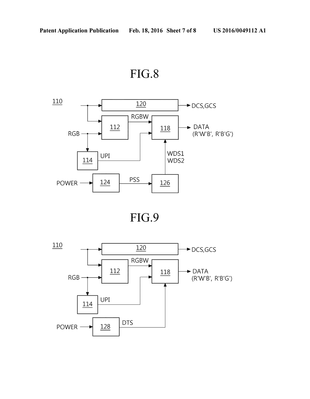 FLAT DISPLAY DEVICE WITH ALTERNATING WHITE IMAGE DRIVING PERIODS - diagram, schematic, and image 08