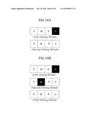 FLAT DISPLAY DEVICE WITH ALTERNATING WHITE IMAGE DRIVING PERIODS diagram and image