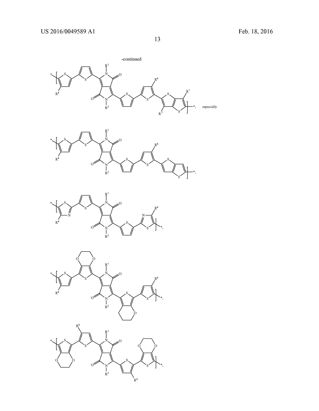 DIKETOPYRROLOPYRROLE POLYMERS AS ORGANIC SEMICONDUCTORS - diagram, schematic, and image 14