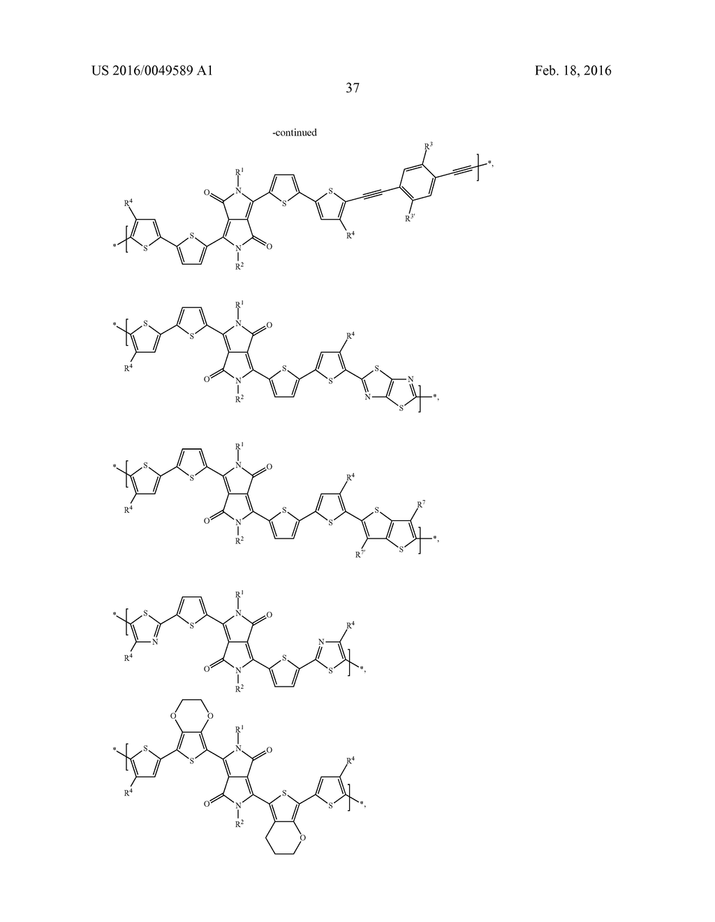 DIKETOPYRROLOPYRROLE POLYMERS AS ORGANIC SEMICONDUCTORS - diagram, schematic, and image 38