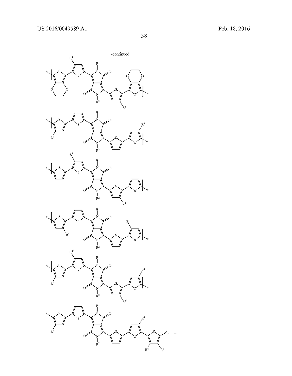 DIKETOPYRROLOPYRROLE POLYMERS AS ORGANIC SEMICONDUCTORS - diagram, schematic, and image 39