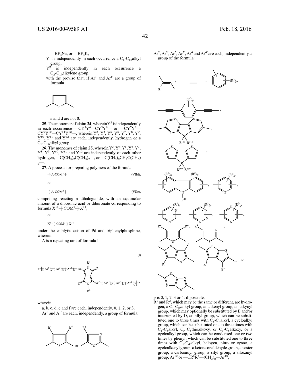 DIKETOPYRROLOPYRROLE POLYMERS AS ORGANIC SEMICONDUCTORS - diagram, schematic, and image 43