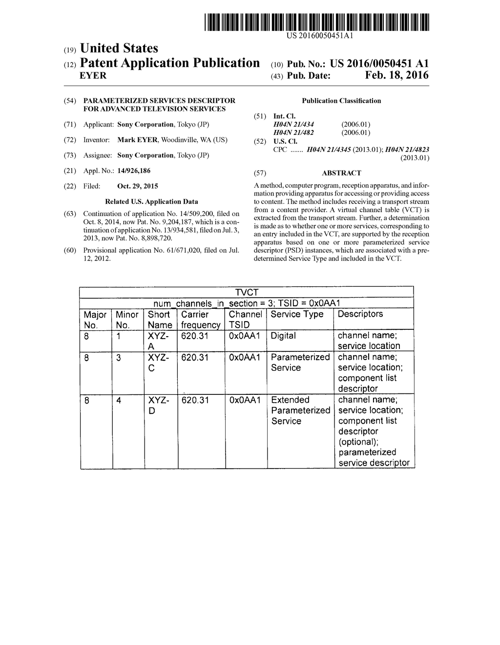 PARAMETERIZED SERVICES DESCRIPTOR FOR ADVANCED TELEVISION SERVICES - diagram, schematic, and image 01