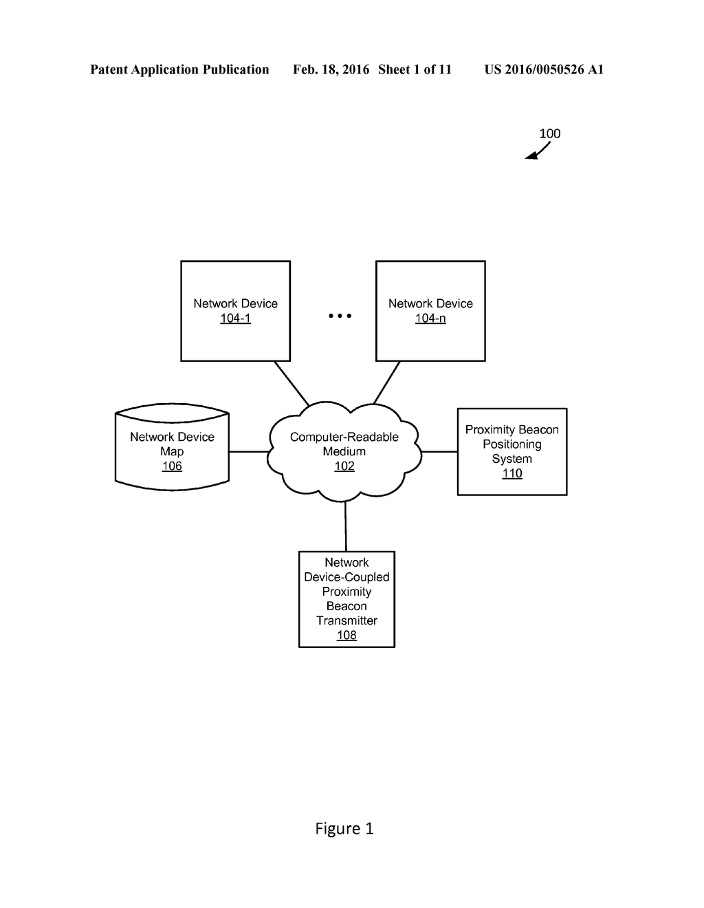 NETWORK DEVICE BASED PROXIMITY BEACON LOCATING - diagram, schematic, and image 02