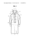 ISOLATION GOWN WITH STETHOSCOPE PROTECTION diagram and image