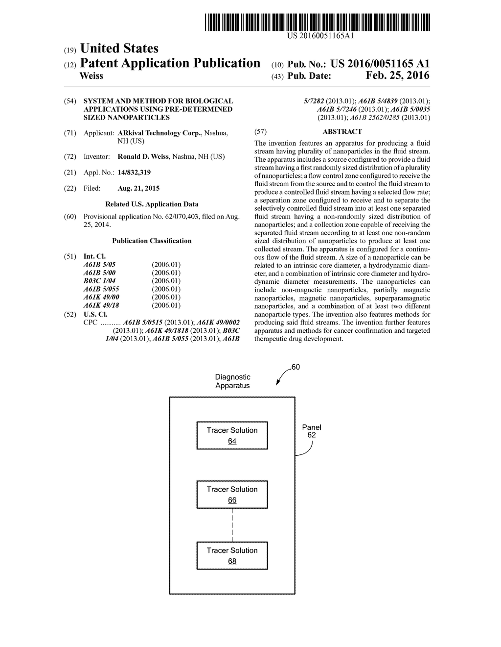 SYSTEM AND METHOD FOR BIOLOGICAL APPLICATIONS USING PRE-DETERMINED SIZED     NANOPARTICLES - diagram, schematic, and image 01