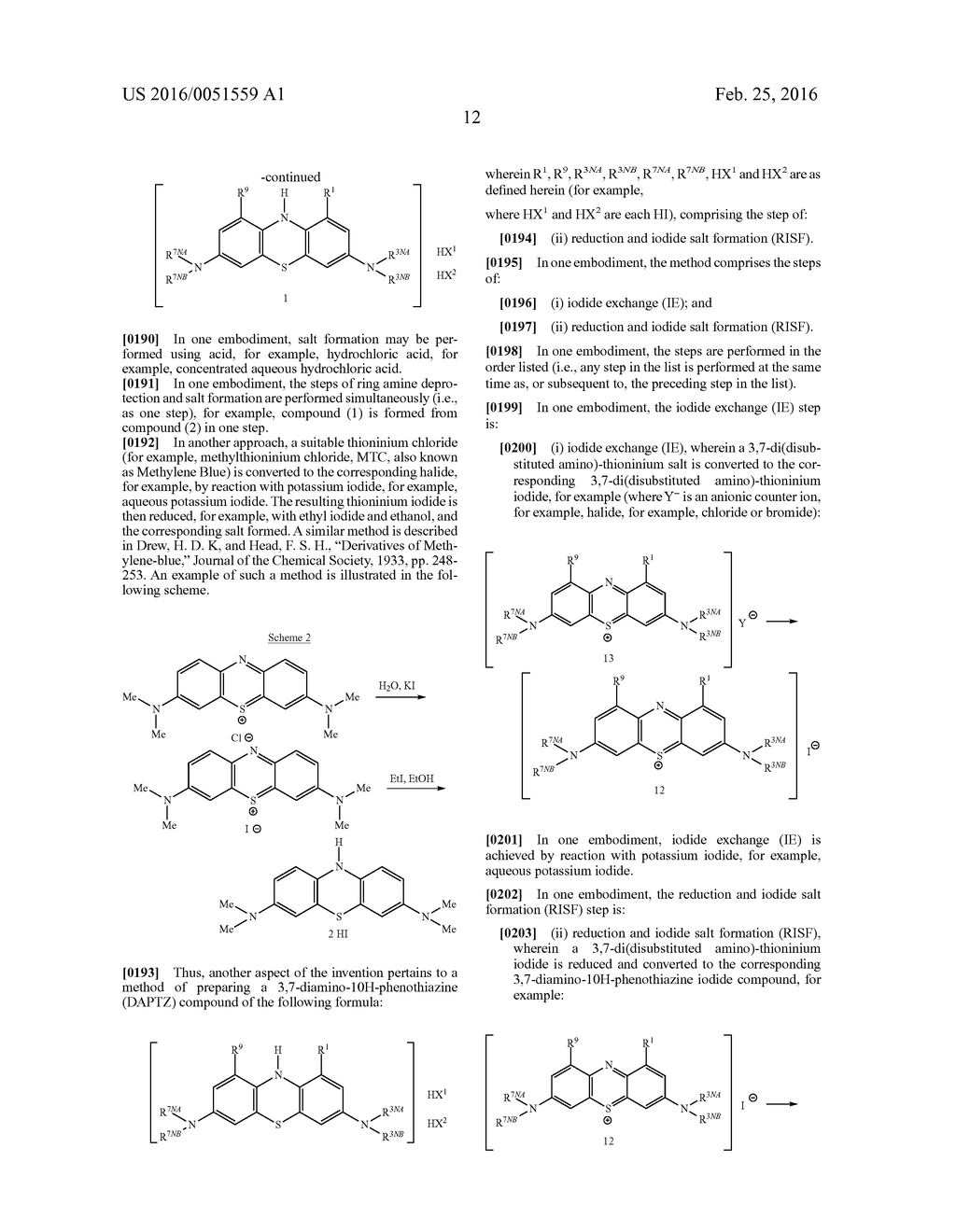 3, 7-DIAMINO-10H-PHENOTHIAZINE SALTS AND THEIR USE - diagram, schematic, and image 18