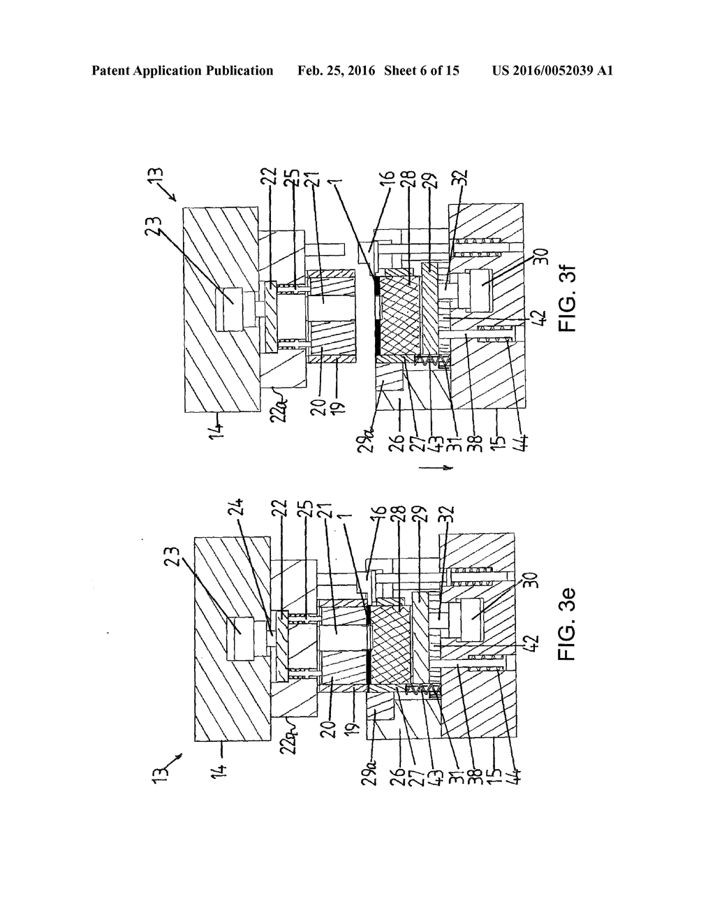 DEVICE AND METHOD FOR SHAPING SHEARED EDGES ON STAMPED OR FINE-BLANKED     PARTS HAVING A BURR - diagram, schematic, and image 07