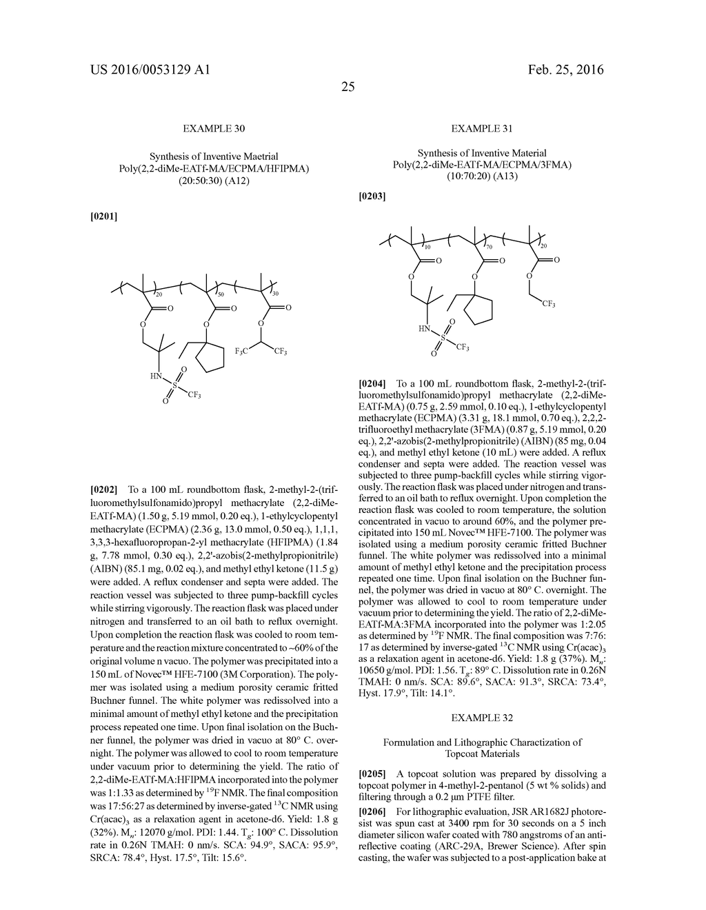 Sulfonamide-Containing Topcoat and Photoresist Additive Compositions and     Methods of Use - diagram, schematic, and image 33