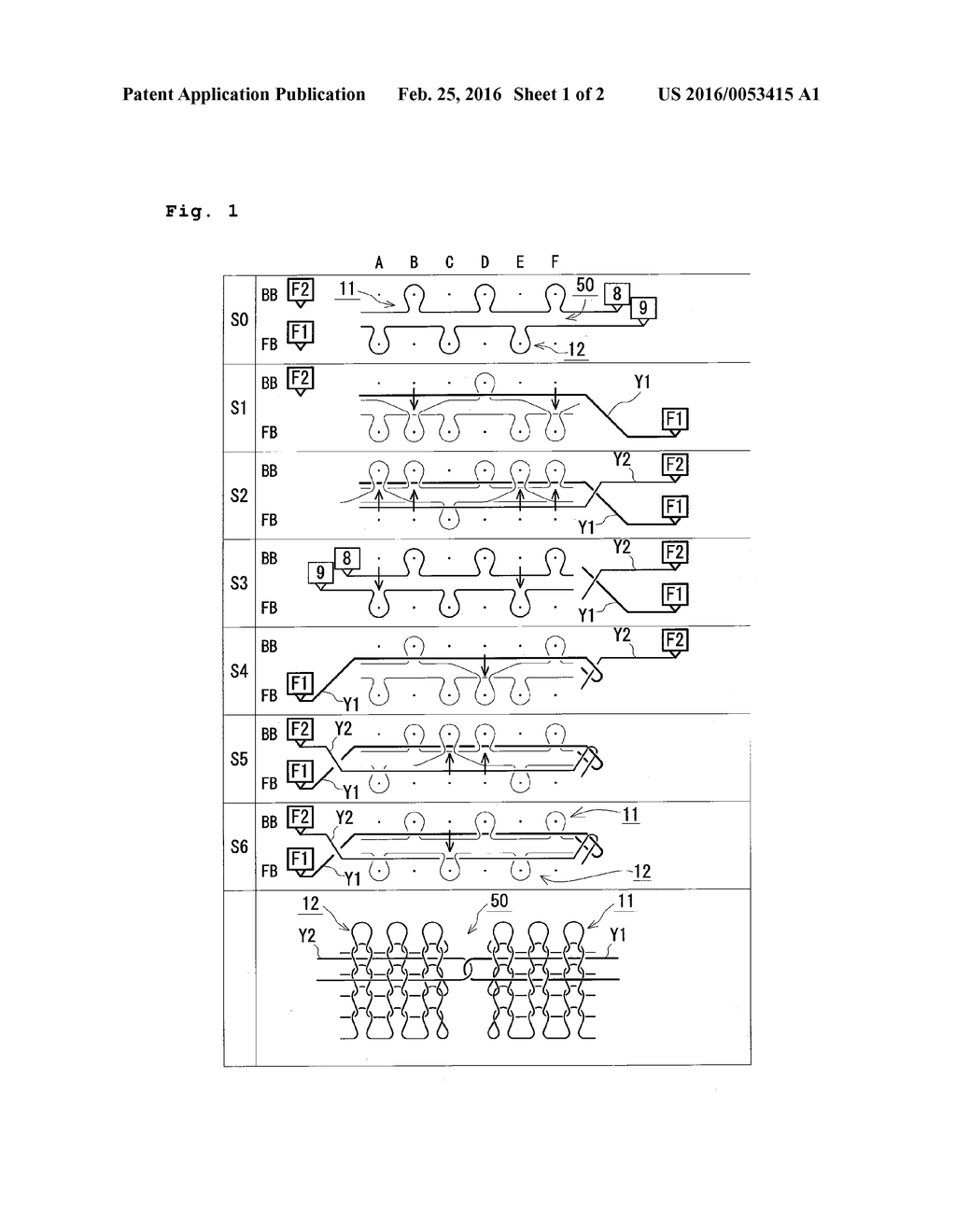 METHOD FOR KNITTING KNITTED FABRIC AND KNITTED FABRIC - diagram, schematic, and image 02